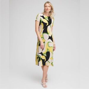 NWT Chico’s Abstract Print Midi Dress